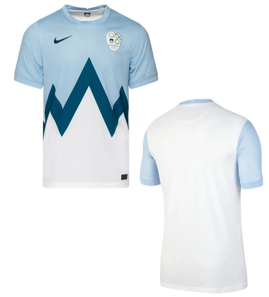 Biało-Niebieska Koszulka Nike Slovenija dla Młodzieży S 128-137 cm