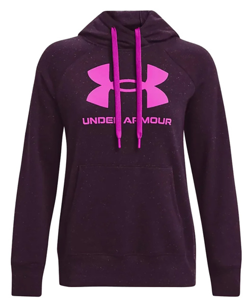 Under Armour Damska Bluza 1356318501 SM Fioletowa Rival Fleece Z Kapturem