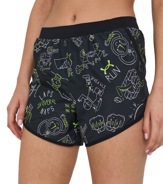 Czarne Damskie Spodenki Under Armour Fly-By SM 1361907001
