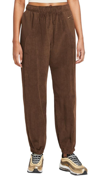Brązowe damskie spodnie Nike Air Cord Fleece DQ6926-259 XS