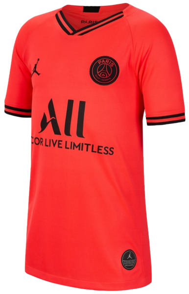 Nike - Koszulka Paris Saint-Germain - Jordan - Czerwona - Męska - PSG 19/20 Stadium Away - AJ5552-613 - Rozmiar S