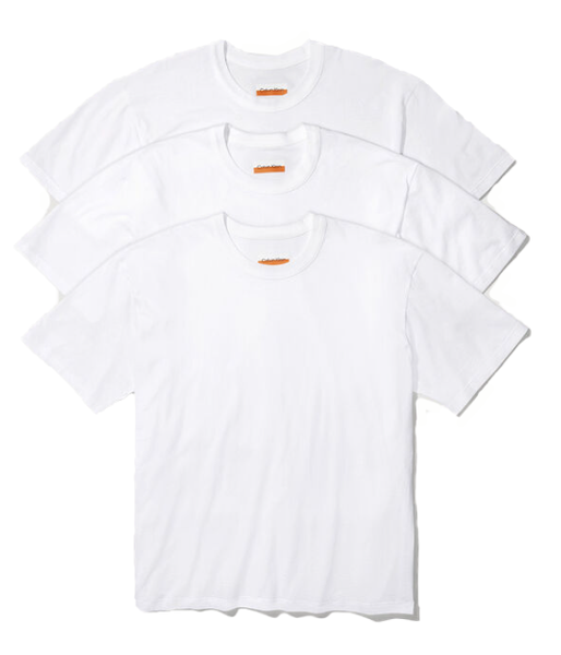 Calvin Klein Koszulka Damska - T-shirt Biały - Rozmiar L - Pakiet 3szt - 0040105WAE 7V0