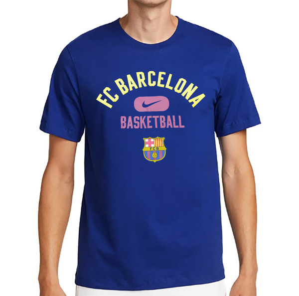 Nike Koszulka Męska Niebieska - Tee FC Barcelona Basket - T-shirt - DQ3958-455 - Rozmiar M