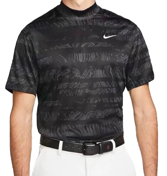Nike T-shirt Męski - Czarna Koszulka - Golf - Dri-FIT ADV Tiger Woods - DJ6842-010 - Rozmiar S