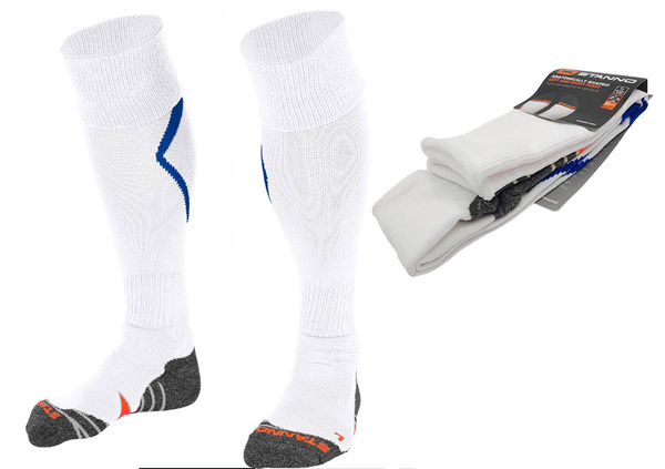 Białe z Niebieskim Getry Piłkarskie Stanno Forza 45-48