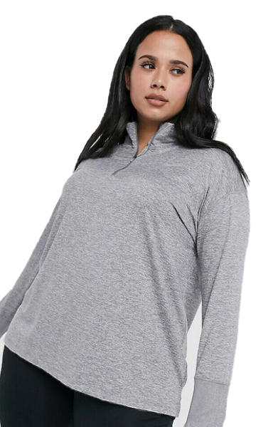 Bluza Damska Nike - Rozpinana pod szyją - Bez kaptura - Szara - Rozmiar 3X - CN5168-056