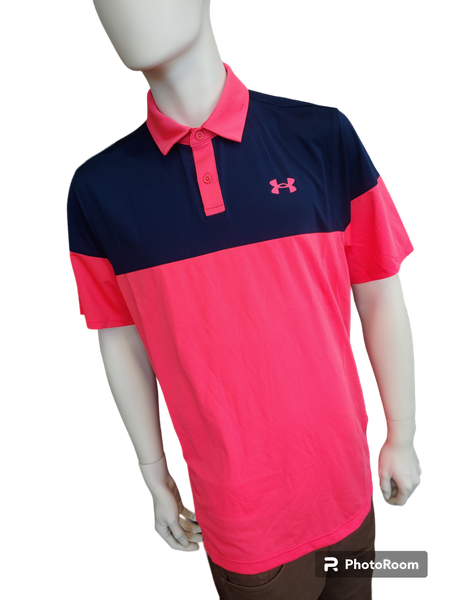 Różowa Koszulka Polo Męska Under Armour 1361825683 L HeatGear