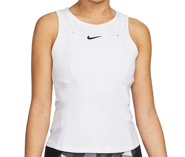 Koszulka Damska Nike - Tenisowa - Biały Top - Rozmiar S - Court Dri-Fit Slam Tank - DA4699-100