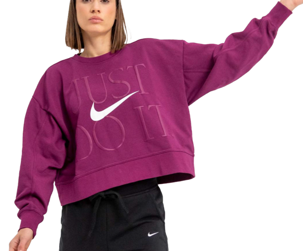Fioletowa Bluza Damska Nike Get Fit DD6130-610 S Dri-FIT Oversize