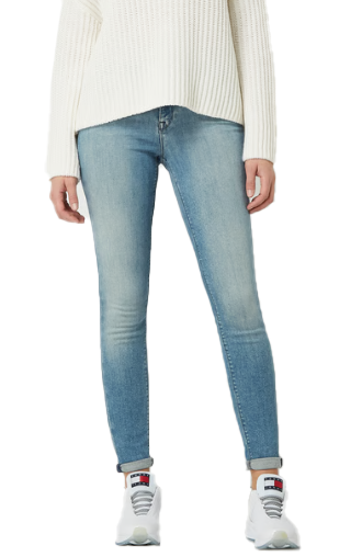 Tommy Jeans Spodnie Damskie - Jeansowe - Skinny Fit Nora - Niebieskie - Rozmiar 28/32 - DW0DW09038