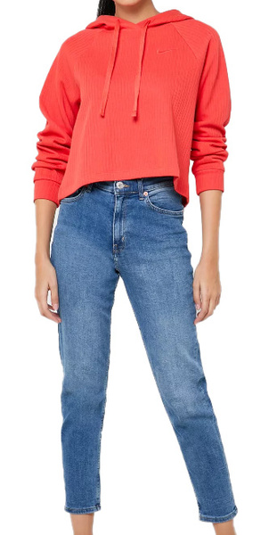 Czerwona Bluza Damska Nike CJ2663-631 XXL Krótka Oversize