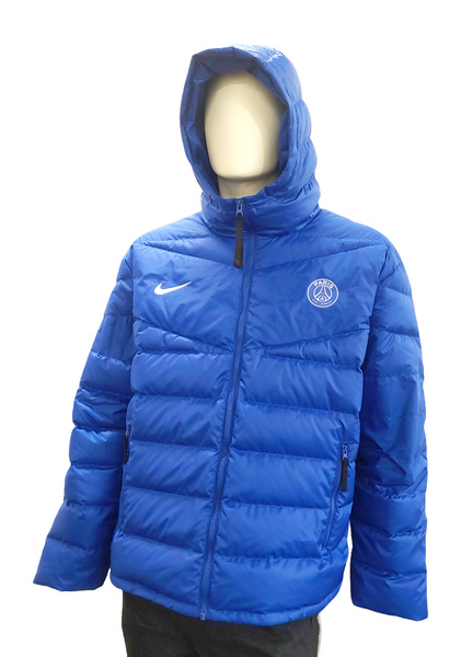Nike Kurtka Damska - Paris Saint-Germain PSG - Puchowa - Kaptur - Niebieska - Rozmiar L - DR8973-418