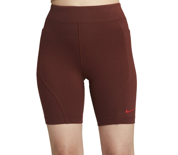 Spodenki Rowerowe Damskie Nike Everyday Modern Brązowe S DQ6162-217