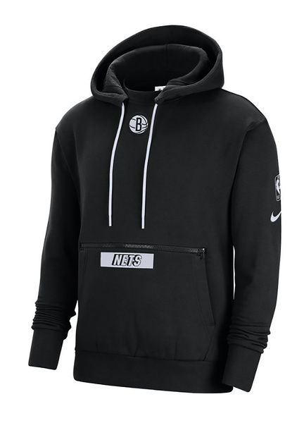 Nike Bluza Męska - Z Kapturem - Brooklyn Nets - Nierozpinana - Czarna - Rozmiar M - DN9143-010