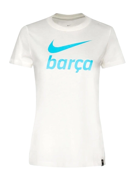 Biała damska koszulka Nike FC Barcelona Swoosh Club CW4048-133 M