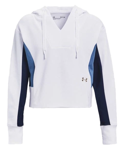Under Armour Damska Bluza 1362421101 SM Biała Rival Fleece Z Kapturem