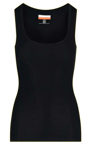 Koszulka Damska Calvin Klein - Czarny Top - Bawełniany - Rozmiar S - 0040114WAE UB1