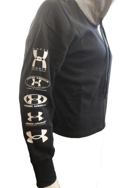 Czarna Bluza Damska Under Armour 1362613001 SM Krótka