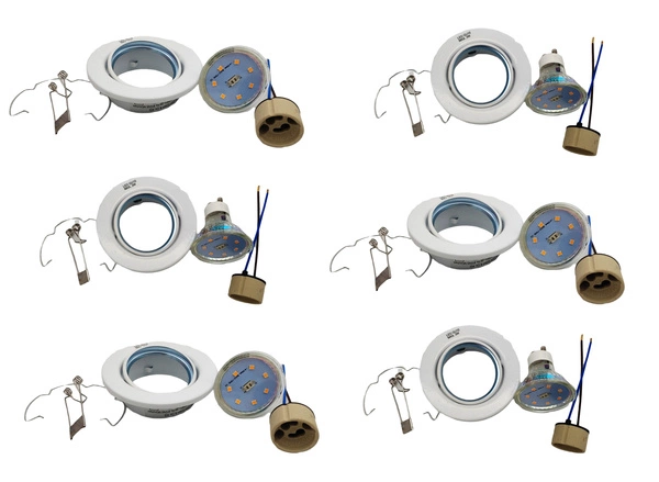 Zestaw 6 Reflektorów LED BKLicht GU10 3W 260lm 3000K