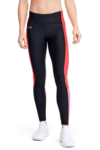 Czarno-Czerwone Damskie Legginsy Under Armour HeatGear 1351725002 S/M