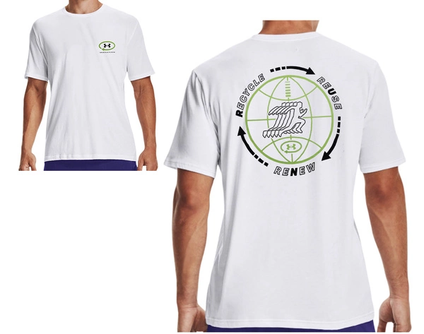 Biała Męska Koszulka Under Armour HeatGear Fitted 1362720100 L