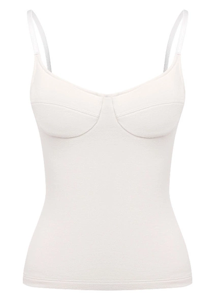 Calvin Klein - Biały Top Gorsetowy - Rozmiar XL - K20K203546ADA