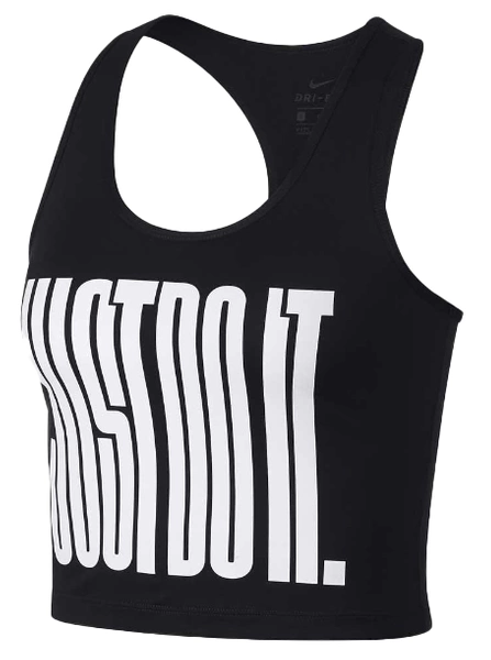 Czarny Top Damski Nike Pro Just Do It AH7107-010 Tight Fit XL