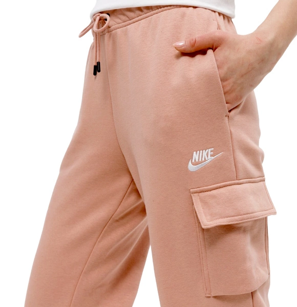 Nike Spodnie Dresowe Damskie - Bojówki - Kieszenie Cargo - Różowe - DJ6699-609 - Plus Size - Rozmiar 3X 58-60