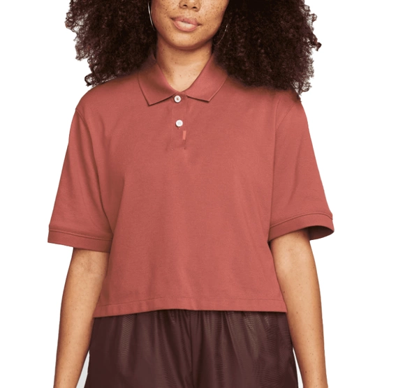 Nike Koszulka Damska Polo - Golf - Krótka - Brązowa - Rozmiar M - Dri-Fit - DC3426-691