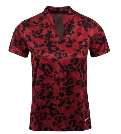 Czerwona Koszulka Damska Nike Victory Print Golf DA3254690 r. M