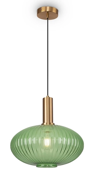 Lampa Zielony Klosz Wisząca Maytoni Zelma MOD124PL-01BS1