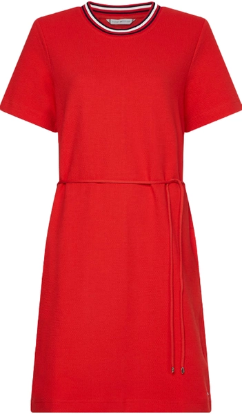 Sukienka Tommy Hilfiger Czerwona Luźna WW0WW34207 36