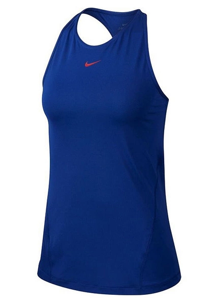 Niebieski Top Damski Nike Pro Mesh AO9966-455 Slim Fit XL