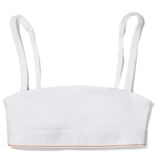 Biustonosz Calvin Klein - Braletka - Biały Stanik - Rozmiar XL - 0040109WAE 100