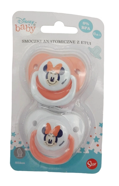 Smoczki Anatomiczne +6 BPA Free DISNEY Myszka Minnie Etui 2 szt.