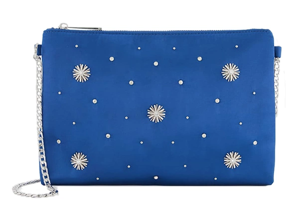 Niebieska Kosmetyczka Dune London Starshine Satyna