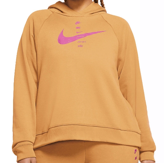 Brązowa Bluza Damska Nike CZ6752201 1X Plus Size
