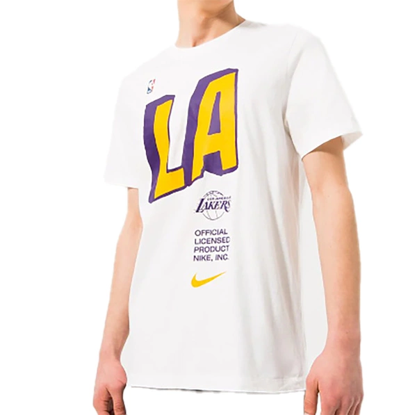 Biała Koszulka Męska Nike DR6723-100 M – Tee NBA Los Angeles Lakers