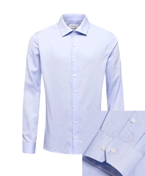 Niebieska Koszula Męska Calvin Klein Fitted K10K104766 42