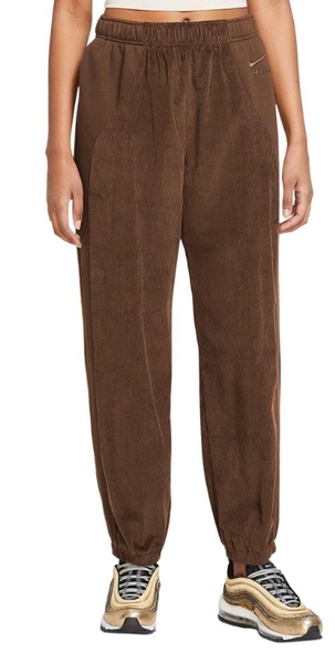 Brązowe damskie spodnie Nike Air Cord Fleece DQ6926-259 XS