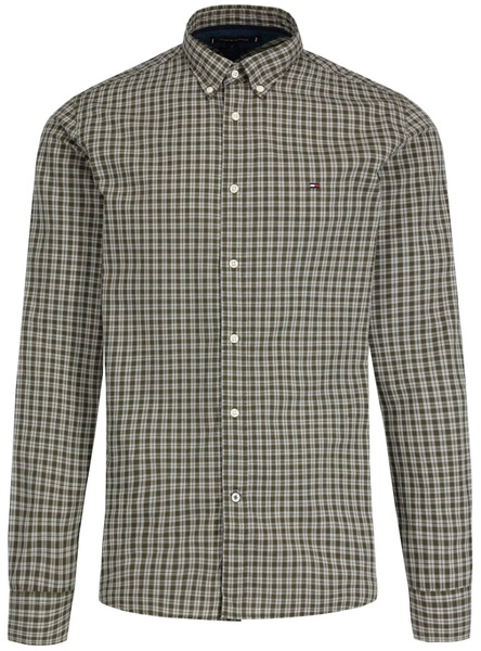 Oliwkowa W Kratę Koszula Tommy Hilfiger MW0MW12159 S Męska