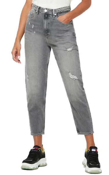 Szare Jeansy Damskie Tommy Hilfiger Mom 25/30 – DW0DW10741
