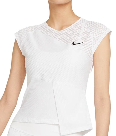 Biała koszulka tenisowa Nike DJ6567-100 S Dri-FIT Advanced