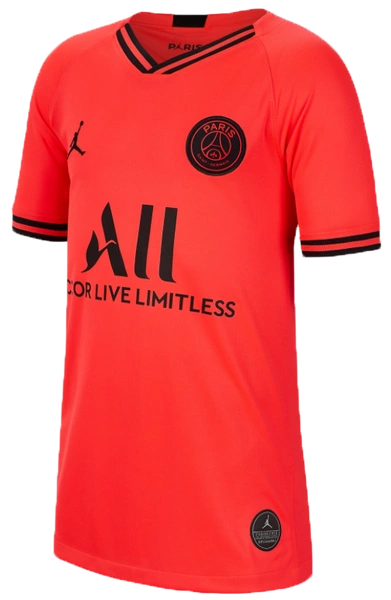 Dziecięca Koszulka PSG Nike Jordan Away 19/20 AJ5816-613 S (128-137 cm) Czerwona