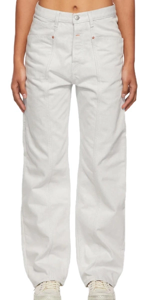 Calvin Klein Spodnie Damskie - Szare - Rozmiar 28 - Carpenter  Jean - K20K203725YAS