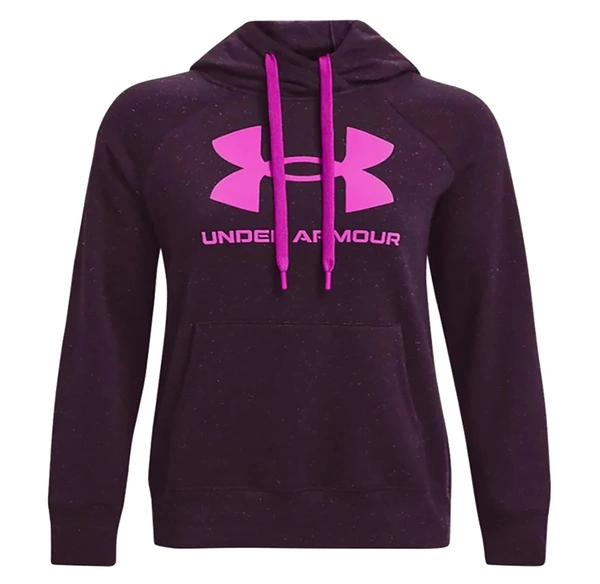 Under Armour Damska Bluza 1362915501 1X Fioletowa Rival Fleece Z Kapturem