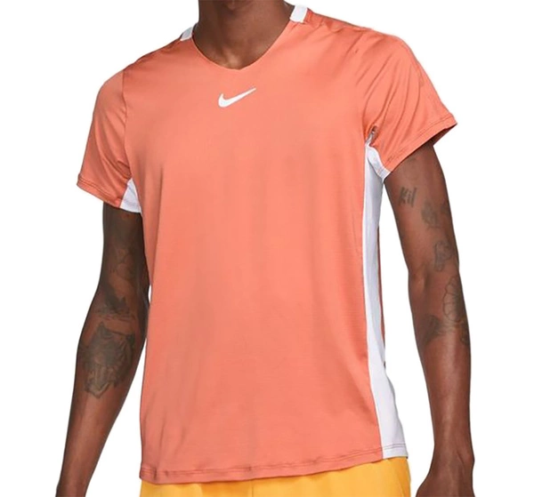 Koszulka Tenisowa Pomarańczowa Męska Nike Advantage Crew Top DD8317-827  L