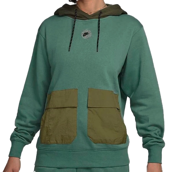 Nike Damska Bluza FB2190361 XS Zielona Utility Fleece Z Kapturem