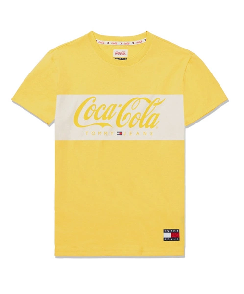 Żółta Koszulka Tommy Jeans Coca-Cola M Vintage