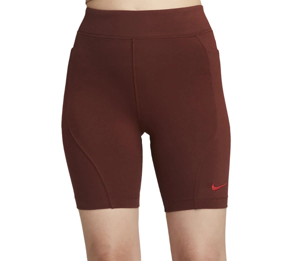 Spodenki Rowerowe Damskie Nike Everyday Modern Brązowe S DQ6162-217
